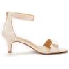 DREAM PAIRS Women’s Fiona Fashion Stilettos Open Toe Pump Heeled Sandals(Champagne)
