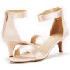 DREAM PAIRS Women’s Fiona Fashion Stilettos Open Toe Pump Heeled Sandals(Champagne)