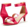 DREAM PAIRS Women’s Fiona Fashion Stilettos Open Toe Pump Heeled Sandals(Fuchsia)