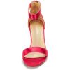 DREAM PAIRS Women’s Fiona Fashion Stilettos Open Toe Pump Heeled Sandals(Fuchsia)
