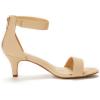 DREAM PAIRS Women’s Fiona Fashion Stilettos Open Toe Pump Heeled Sandals(Nude Nubuck)