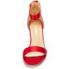 DREAM PAIRS Women’s Fiona Fashion Stilettos Open Toe Pump Heeled Sandals(Red)