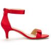 DREAM PAIRS Women’s Fiona Fashion Stilettos Open Toe Pump Heeled Sandals(Red)