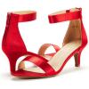 DREAM PAIRS Women’s Fiona Fashion Stilettos Open Toe Pump Heeled Sandals(Red)
