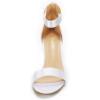 DREAM PAIRS Women’s Fiona Fashion Stilettos Open Toe Pump Heeled Sandals(White)