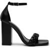 DREAM PAIRS Women’s Heels for Women Braided Open Toe Ankle Strap High Block Chunky Heel Sandals Party Wedding Dress Pumps Shoes(Black)