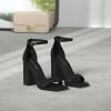 DREAM PAIRS Women’s Heels for Women Braided Open Toe Ankle Strap High Block Chunky Heel Sandals Party Wedding Dress Pumps Shoes(Black)
