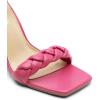 DREAM PAIRS Women’s Heels for Women Braided Open Toe Ankle Strap High Block Chunky Heel Sandals Party Wedding Dress Pumps Shoes(Hot Pink)