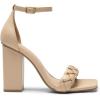 DREAM PAIRS Women’s Heels for Women Braided Open Toe Ankle Strap High Block Chunky Heel Sandals Party Wedding Dress Pumps Shoes(Nude)