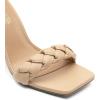 DREAM PAIRS Women’s Heels for Women Braided Open Toe Ankle Strap High Block Chunky Heel Sandals Party Wedding Dress Pumps Shoes(Nude)