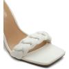 DREAM PAIRS Women’s Heels for Women Braided Open Toe Ankle Strap High Block Chunky Heel Sandals Party Wedding Dress Pumps Shoes(White)