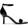 DREAM PAIRS Women’s High Stilettos Open Square Toe Ankle Strap Heels Sexy Fashion Comfort Dress Shoes Wedding Bridal Pumps Heeled Sandals(Black-pat)