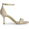 DREAM PAIRS Women’s High Stilettos Open Square Toe Ankle Strap Heels Sexy Fashion Comfort Dress Shoes Wedding Bridal Pumps Heeled Sandals(Gold-glitter)