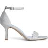 DREAM PAIRS Women’s High Stilettos Open Square Toe Ankle Strap Heels Sexy Fashion Comfort Dress Shoes Wedding Bridal Pumps Heeled Sandals(Silver-glitter)