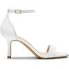 DREAM PAIRS Women’s High Stilettos Open Square Toe Ankle Strap Heels Sexy Fashion Comfort Dress Shoes Wedding Bridal Pumps Heeled Sandals(White-pu)