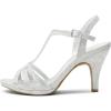 DREAM PAIRS Women’s Kitten Heels Open Toe Stilettos Rhinestone Heels for Dressy Wedding(Silver)