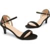 DREAM PAIRS Women’s Lexii Fashion Stilettos Open Toe Pump Heel Sandals(Black Nubuck)