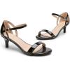 DREAM PAIRS Women’s Lexii Fashion Stilettos Open Toe Pump Heel Sandals(Black Pat)