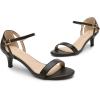 DREAM PAIRS Women’s Lexii Fashion Stilettos Open Toe Pump Heel Sandals(Black Pu)