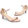 DREAM PAIRS Women’s Lexii Fashion Stilettos Open Toe Pump Heel Sandals(Blush Pat)