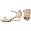 DREAM PAIRS Women’s Lexii Fashion Stilettos Open Toe Pump Heel Sandals(Gold Glitter)