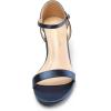 DREAM PAIRS Women’s Lexii Fashion Stilettos Open Toe Pump Heel Sandals(Navy-satin)