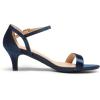 DREAM PAIRS Women’s Lexii Fashion Stilettos Open Toe Pump Heel Sandals(Navy-satin)