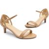 DREAM PAIRS Women’s Lexii Fashion Stilettos Open Toe Pump Heel Sandals(Nude Pu)