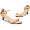 DREAM PAIRS Women’s Lexii Fashion Stilettos Open Toe Pump Heel Sandals(Nude/Nubuck)