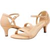 DREAM PAIRS Women’s Lexii Fashion Stilettos Open Toe Pump Heel Sandals(Nude/Nubuck)