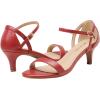 DREAM PAIRS Women’s Lexii Fashion Stilettos Open Toe Pump Heel Sandals(Red Pu)