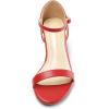 DREAM PAIRS Women’s Lexii Fashion Stilettos Open Toe Pump Heel Sandals(Red-pu)