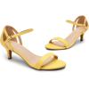 DREAM PAIRS Women’s Lexii Fashion Stilettos Open Toe Pump Heel Sandals(Yellow Pu)