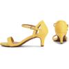 DREAM PAIRS Women’s Lexii Fashion Stilettos Open Toe Pump Heel Sandals(Yellow Pu)