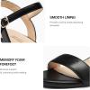 DREAM PAIRS Women’s Low Heels Block Open Toe Ankle Strap Classic Short Chunky Sandals with Buckle for Daily Work Wedding Party(Black)