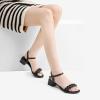 DREAM PAIRS Women’s Low Heels for Women Braided Open Toe Ankle Strap Block Chunky Heel Sandals Holiday Party Wedding Dress Pumps Shoes(Black)
