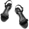 DREAM PAIRS Women’s Low Heels for Women Braided Open Toe Ankle Strap Block Chunky Heel Sandals Holiday Party Wedding Dress Pumps Shoes(Black)