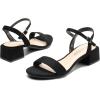 DREAM PAIRS Women’s Low Heels for Women Classic Open Toe Ankle Strap Block Chunky Heel Sandals Holiday Party Wedding Dress Pumps Shoes(Black-suede)