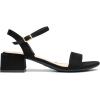 DREAM PAIRS Women’s Low Heels for Women Classic Open Toe Ankle Strap Block Chunky Heel Sandals Holiday Party Wedding Dress Pumps Shoes(Black-suede)