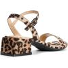 DREAM PAIRS Women’s Low Heels for Women Classic Open Toe Ankle Strap Block Chunky Heel Sandals Holiday Party Wedding Dress Pumps Shoes(Leopard-suede)