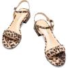 DREAM PAIRS Women’s Low Heels for Women Classic Open Toe Ankle Strap Block Chunky Heel Sandals Holiday Party Wedding Dress Pumps Shoes(Leopard-suede)