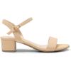 DREAM PAIRS Women’s Low Heels for Women Classic Open Toe Ankle Strap Block Chunky Heel Sandals Holiday Party Wedding Dress Pumps Shoes(Nude-nubuck-1)