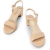 DREAM PAIRS Women’s Low Heels for Women Classic Open Toe Ankle Strap Block Chunky Heel Sandals Holiday Party Wedding Dress Pumps Shoes(Nude-nubuck-1)