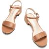 DREAM PAIRS Women’s Low Heels for Women Classic Open Toe Ankle Strap Block Chunky Heel Sandals Holiday Party Wedding Dress Pumps Shoes(Taupe-suede)