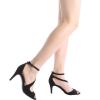 DREAM PAIRS Women’s NILE Fashion Stilettos Open Toe Pump Heel Sandals(Black)