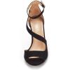 DREAM PAIRS Women’s NILE Fashion Stilettos Open Toe Pump Heel Sandals(Black)
