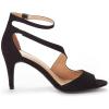 DREAM PAIRS Women’s NILE Fashion Stilettos Open Toe Pump Heel Sandals(Black)