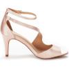 DREAM PAIRS Women’s NILE Fashion Stilettos Open Toe Pump Heel Sandals(Champagne Satin)