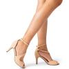 DREAM PAIRS Women’s NILE Fashion Stilettos Open Toe Pump Heel Sandals(Dark Nude)