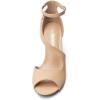 DREAM PAIRS Women’s NILE Fashion Stilettos Open Toe Pump Heel Sandals(Dark Nude)
